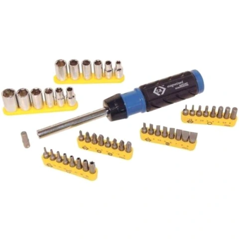 ידית מברג עם מנגנון ראצ'ט + קיט 44 ביטים - CK TOOLS T4826D CK TOOLS