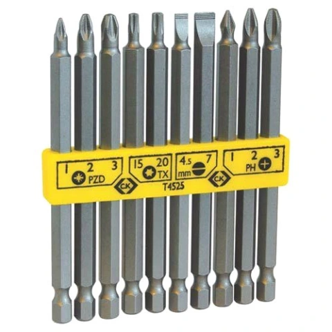 סט ביטים ארוכים מקצועי למברגה - 10 יחידות - CK TOOLS T4525 CK TOOLS