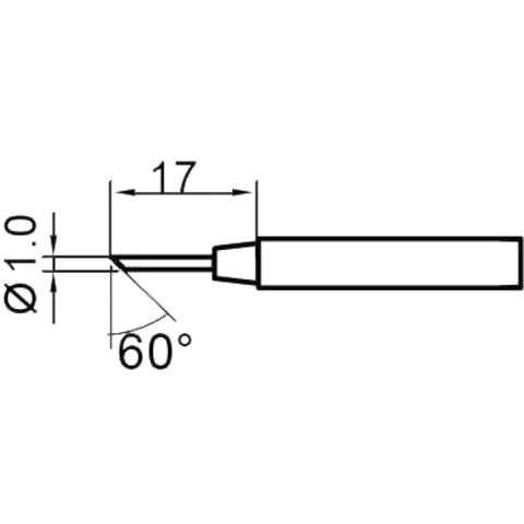 ראש למלחם - 1.0MM NARROW ANGLED CHISEL TENMA