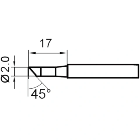 ראש למלחם - 2.0MM NARROW ANGLED CHISEL TENMA