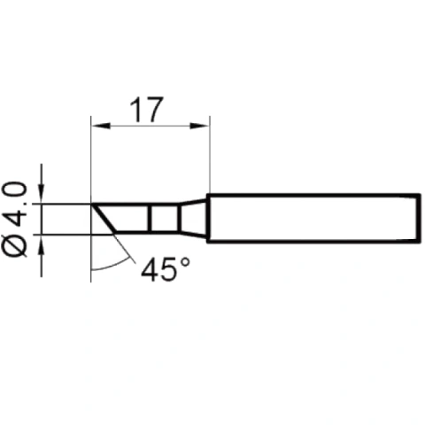 ראש למלחם - 4.0MM NARROW ANGLED CHISEL TENMA