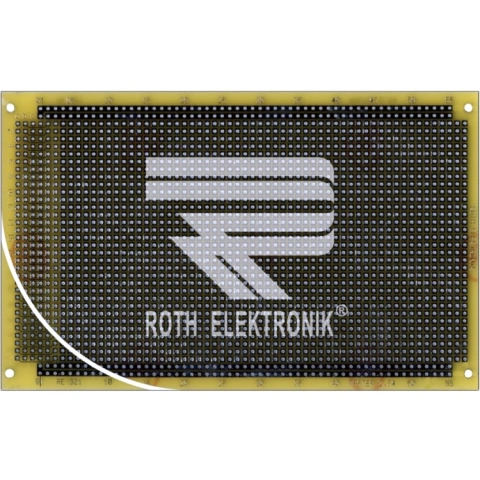 לוח נקודות הלחמה דו צדדי - 100X160MM FR4 PTH ROTH ELEKTRONIK