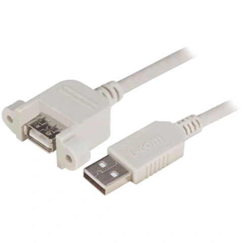 כבל 2M - A(M) ~ A(F-P/M) - USB 2.0 L-COM