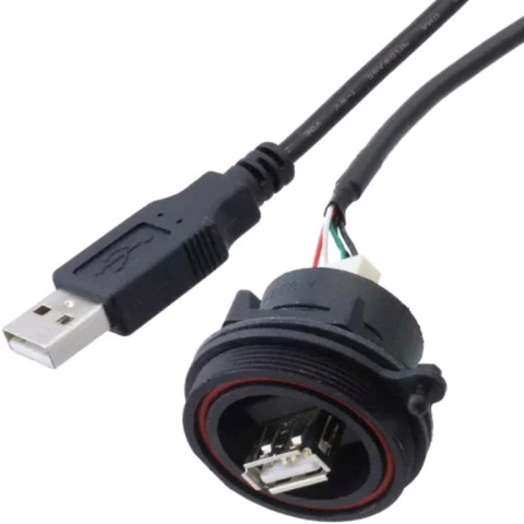 כבל תעשייתי USB - נקבה A ← זכר PX0844/A/0M50/A - A BULGIN