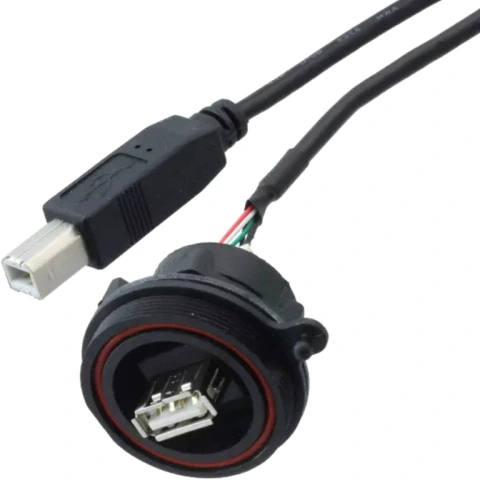 כבל תעשייתי USB - נקבה A ← זכר PX0844/A/0M50/B - B BULGIN