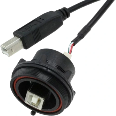 כבל תעשייתי USB - נקבה B ← זכר PX0844/B/0M50/B - B BULGIN