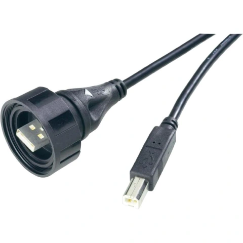 כבל תעשייתי USB - זכר A ← זכר PX0840/A/2M00 - B BULGIN