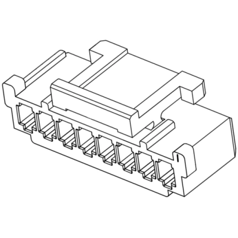 מחבר MOLEX ללחיצה לכבל - סדרת SHERLOCK - נקבה 2 מגעים MOLEX