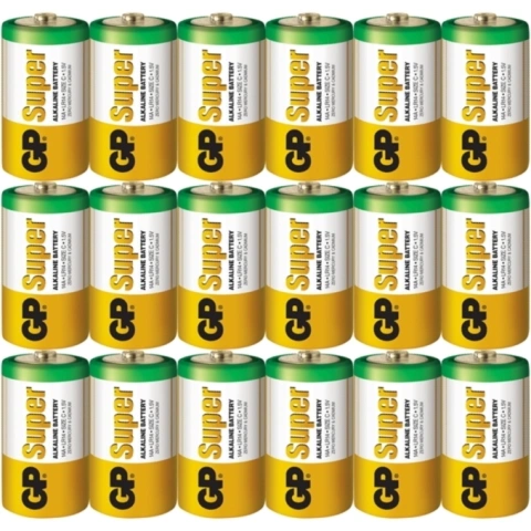 24 סוללות אלקליין - C 1.5V - GP SUPER ALKALINE GP BATTERIES