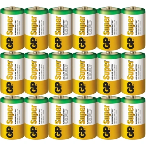 20 סוללות אלקליין - D 1.5V - GP SUPER ALKALINE GP BATTERIES