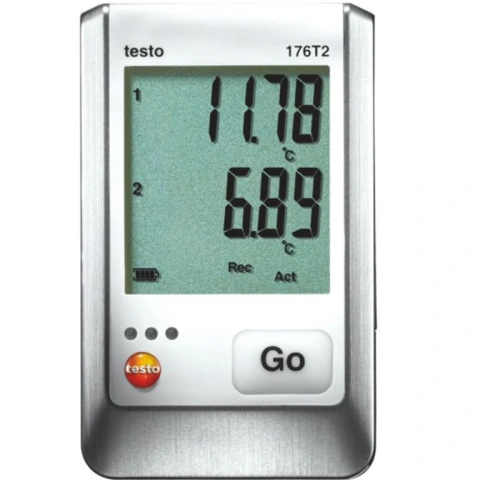 אוגר נתונים - טמפרטורה , 2000000 זכרונות , TESTO 176-T2 TESTO