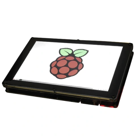 קיט מארז ומסך ''9 LCD עבור RASPBERRY PI - מסגרת שחורה HDMIPI