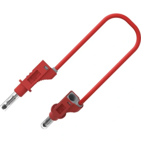 כבל בדיקה מבודד - 4MM PLUG ~ 4MM PLUG 1M - בידוד אדום TENMA