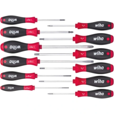 סט מברגים (פיליפס+שטוח+כוכב) - 12 יחידות - WIHA 302 HK12 WIHA