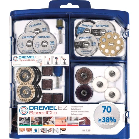 ערכת 70 אביזרים רב תכליתיים למשחזת ציר - DREMEL SC725 DREMEL