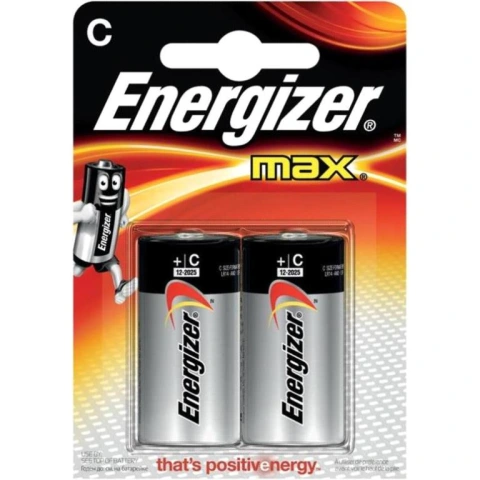 זוג סוללות אלקליין - C 1.5V - ENERGIZER MAX ALKALINE ENERGIZER