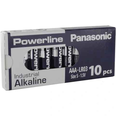 500 סוללות אלקליין - AAA 1.5V - PANASONIC POWERLINE PANASONIC