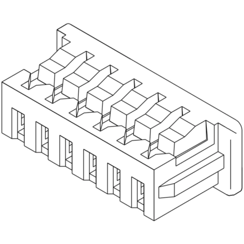 מחבר MOLEX ללחיצה לכבל - סדרת PICOBLADE - נקבה 2 מגעים MOLEX