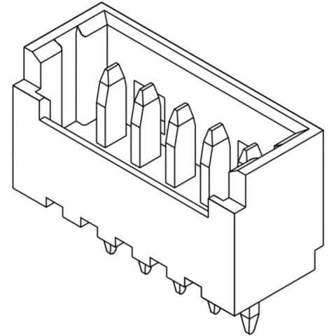 מחבר MOLEX למעגל מודפס - סדרת PICOBLADE - זכר 3 מגעים MOLEX