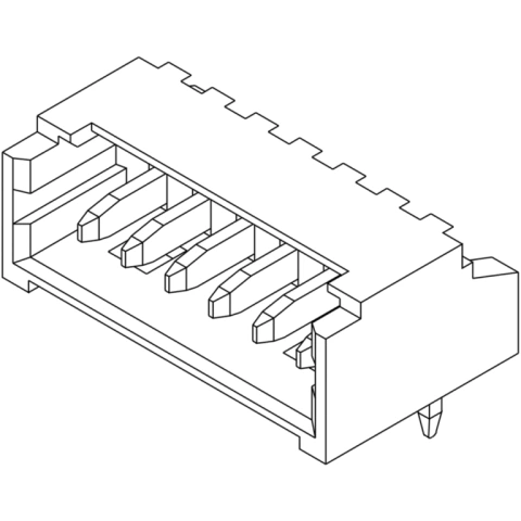 מחבר MOLEX למעגל מודפס - סדרת PICOBLADE - זכר 3 מגעים MOLEX