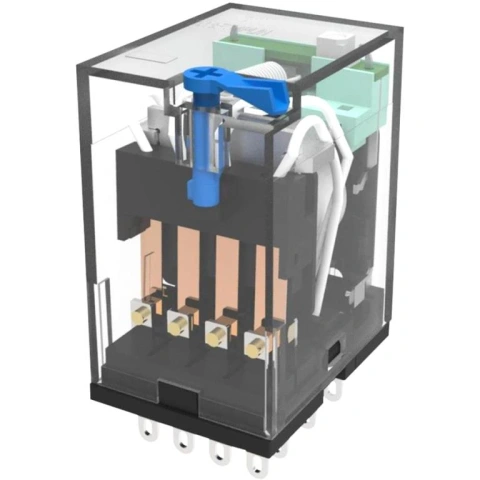 ממסר אלקטרוני לתושבת לפס דין - HYE - 12VDC 4C/O 5A IMO