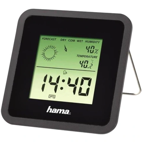 מד טמפרטורה / לחות דיגיטלי - HAMA TH-50 BLACK HAMA