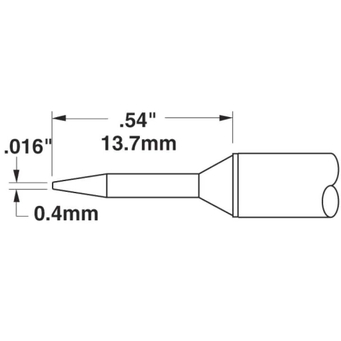 ראש לידית מלחם - METCAL CVC-8CN1304A - CONICAL 0.4MM METCAL