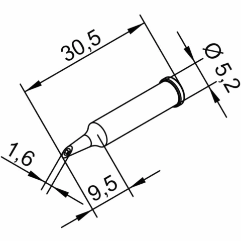 ראש לידית מלחם - ERSA 0102WDLF16 - SOLDER WELL 1.6MM ERSA