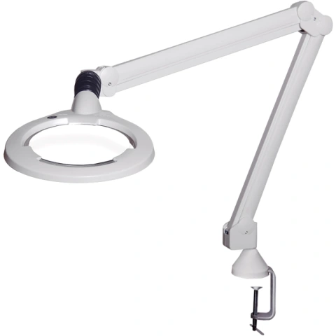 זכוכית מגדלת שולחנית עם תאורה - CIRCUS LED MEDICAL - הגדלה X3 GLAMOX LUXO