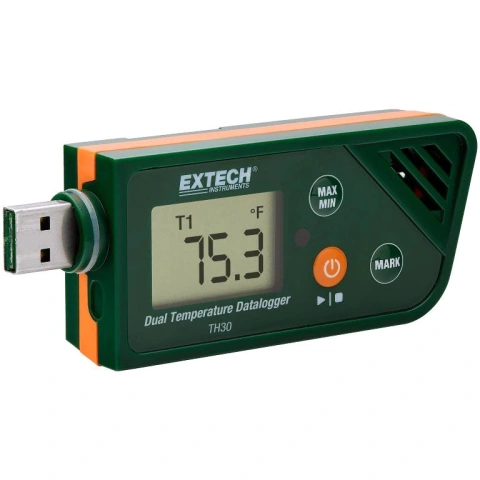 אוגר נתונים - טמפרטורה , 48000 זכרונות , EXTECH TH30 EXTECH INSTRUMENTS