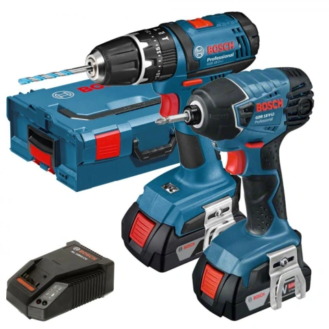 קיט מברגות מקצועית נטענות BOSCH 18VGSBGDR (2X2AH) - 18V BOSCH