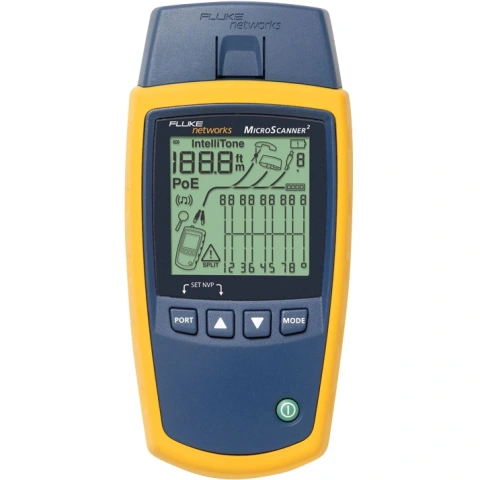 מכשיר לבדיקת כבלי תקשורת פלוק - FLUKE MicroScanner2 - MS2-100 FLUKE NETWORKS