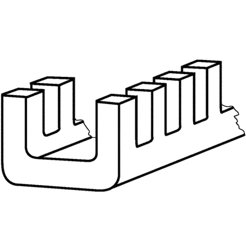 מגן סף לבן מחורץ , פנל HELLERMANNTYTON G51PA , 0.4MM ~ 1.3MM HELLERMANN TYTON