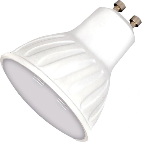 נורת עמעם WARM WHITE LED 7W - חיבור GU10 - עדשה חלבית PRO-ELEC