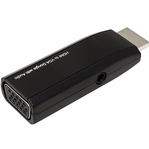 ממיר אודיו וידאו - HDMI TO VGA + AUDIO DONGLE ROLINE