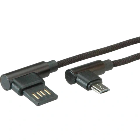 כבל 0.8M - USB2.0 A(M-R/A-REV) ~ MICRO USB2.0 B(M-R/A) - USB ROLINE