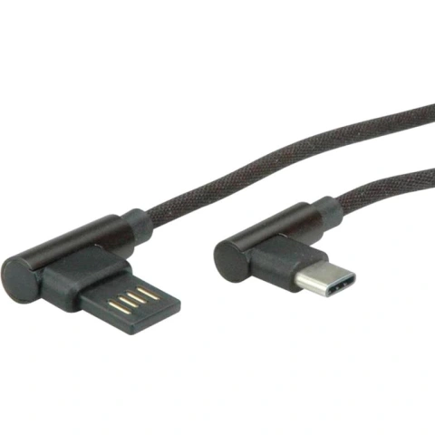 כבל 0.8M - USB2.0 A(M-R/A-REV) ~ USB 3.1 C(M-R/A) - USB ROLINE