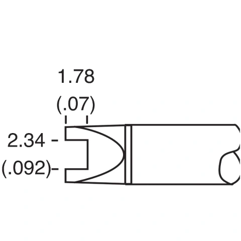 ראש לידית מלחם - METCAL RFP-SL1 - SLOTTED 2.34MM METCAL