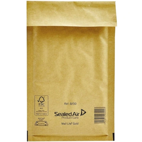 מעטפות מרופדות גודל SEALED AIR MAIL LITE GOLD - 210X120MM - B SEALED AIR