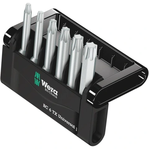 סט ביטים מקצועי - 6 יחידות - WERA BIT CHECK 6 TX UNIVERSAL 1 WERA