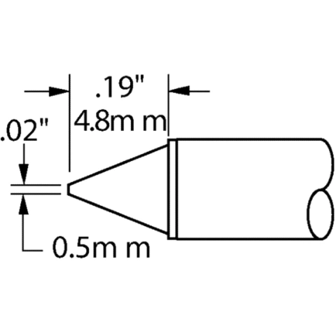 ראש לידית מלחם - METCAL CVC-7CN4805S - CONICAL 0.5MM METCAL