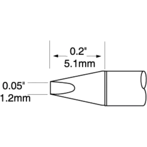 ראש לידית מלחם - METCAL UFC-7CH5112S - CHISEL 1.2MM METCAL