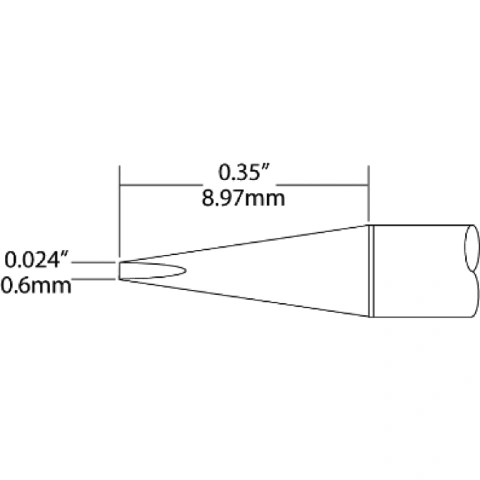 ראש לידית מלחם - METCAL UFT-7CH9006S - CHISEL 0.6MM METCAL