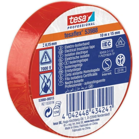 איזולירבנד מקצועי אדום - TESA 53988 - 19MM X 25M TESA