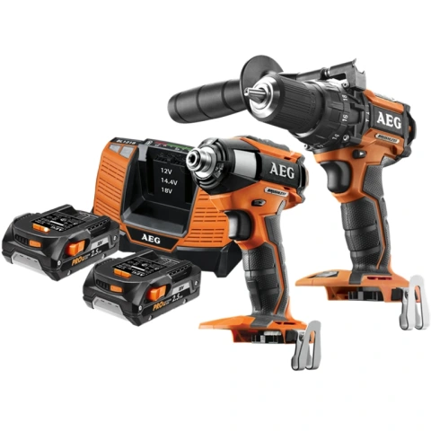 קיט מברגות מקצועית נטענות AEG JP18B2 LI-252C - 18V AEG POWER TOOLS