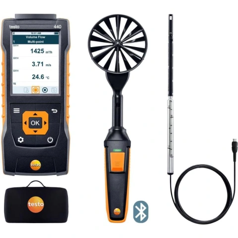 מודד ספיקת אוויר דיגיטלי - TESTO 440 AIR FLOW COMBO KIT 1 TESTO