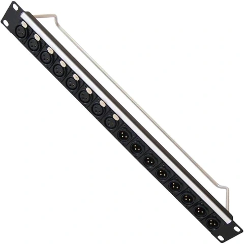 פאץ' פאנל - CP30183 - 1U 16 PORT - XLR (M/F) - M3 HOLES CLIFF