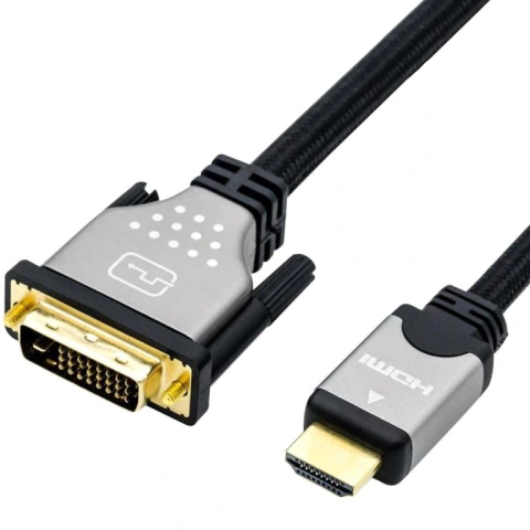 כבל 1.5M - DVI-D DUAL LINK 24+1 (M) - HDMI (M) - AV ROLINE