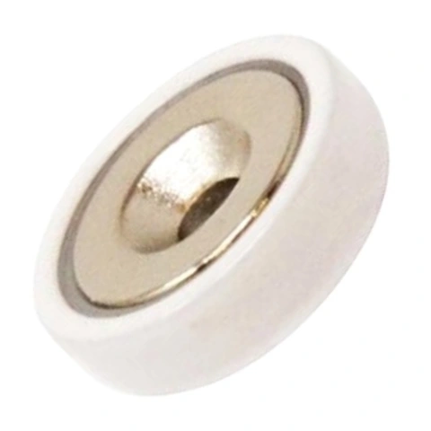 מגנט - NEODYMIUM POT - WHITE - 16MM X 5.2MM ECLIPSE MAGNETICS