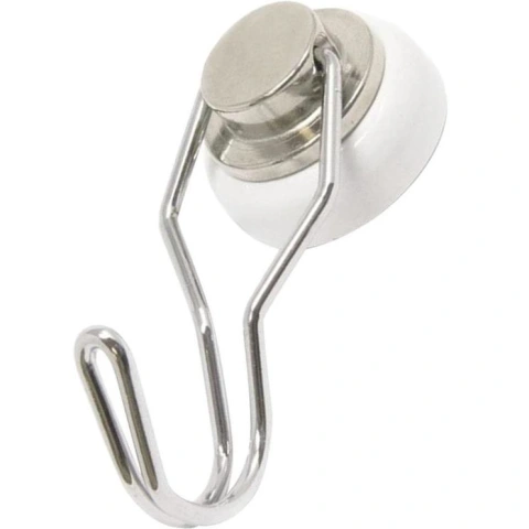 מגנט - NEODYMIUM POT WITH SW HOOK - WHITE - 25MM X 15MM ECLIPSE MAGNETICS